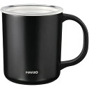 HARIO セラミックコーティング 真空二重保温マグ 350ml CMG-350-B ブラック 黒 保温・保冷効果抜群のセラミックコーティングマグカップ 真空二...