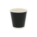 紙コップ 二重断熱カップ10オンス(300ml) 黒無地 1セット(1000個:25個×40パック) 断熱効果抜群 二層構造の紙カップで、熱い飲み物も快適に楽し...