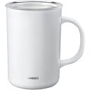 HARIO セラミックコーティング 真空二重保温マグ 470ml CMG-470-W ホワイト 白 保温・保冷効果抜群のセラミックコーティングマグカップ 真空二...