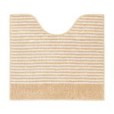【2個セット】 ルックス トイレマット 55×60cm ライトボーダー(ベージュ) 【2個セット】 ルックス トイレマット 55×60cm ライトボーダー(ベー...