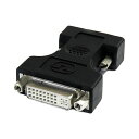 (まとめ) StarTech.com DVI-VGA変換コネクタ DVI-I(29ピン)メス-D-Sub(15ピン)オス ブラックDVIVGAFMBK 1個 【...
