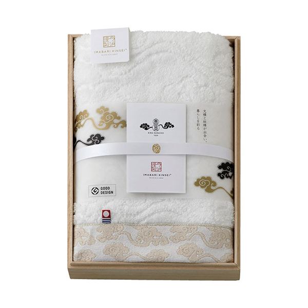 今治謹製 雲母唐長(KIRA KARACHO) 唐長文様ロングフェイスタオル(木箱入) オレンジ 約34×90cm C6053510 今治謹製 雲母唐長(KIRA KARACHO) 唐長文様ロングフェイスタオル(木箱入) オレンジ 約34×90cm C6053510