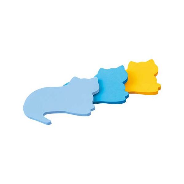 (まとめ)スリーエム ジャパン ポストイットシルエット ネコSSS-NEU(×5セット) 猫の形をした小さなメモが5セット 可愛らしいデザインで使いやすいポスト...