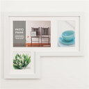 樹脂製多総額/L型 3窓(2L判/L判/ましかく判) F-SP-117-W ホワイト 白 多彩な思い出を彩る、写真と絵のL型フレーム 自由な組み合わせで飾れる、...