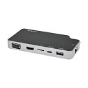 StarTech.com USBマルチポートハブ ブラック&グレー CDP2HVGUASPD 1台 黒 USB接続ポートを増やす便利なアイテム ブラック&グレー...