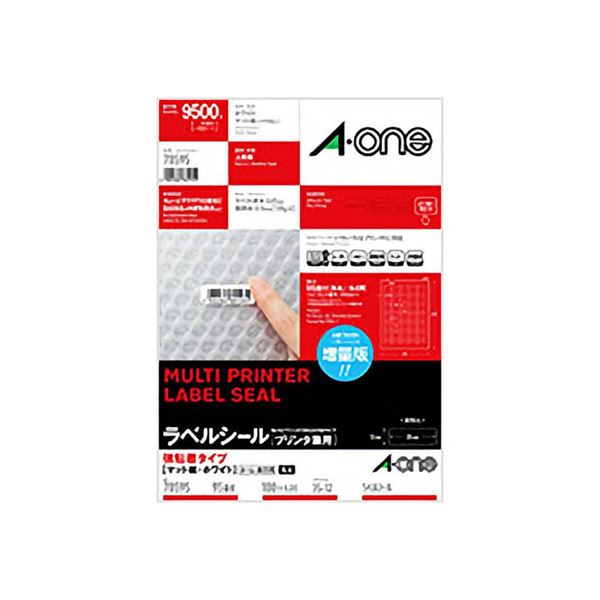 エーワン ラベルシール 強粘着タイプ A4 95面 四辺余白付 角丸 78595 スーパースティックラベル A4 95面 角丸78595 - 強力粘着で、あらゆ...