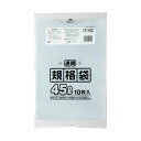 (まとめ) ジャパックス規格ポリ袋 透明 45L F-43 1パック(10枚) 【×10セット】 透明で大容量な45リットルのポリ袋、使いやすいF-43サイズ ...