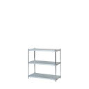 ガルバシェルフ 整理 収納 棚 キャビネット 46×90cm 3段・H90cm 組立式 90cmの高さで使いやすい、46×90cmのガルバンシェルフ3段組立式 ...