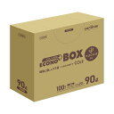 日本サニパックエコノプラス BOX nocoo in 半透明 90L 0.020mm CE94 1パック(100枚) 透明な90リットルのエコノミカルなボックス...