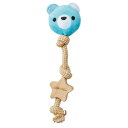 (まとめ)Natural Floss ウッディロープアニマル くま【×3セット】 (犬用玩具) 3つの噛みごたえが楽しめる 自然なフロス効果のウッディロープアニ...