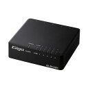 1000BASE-T対応 スイッチングハブ 5ポート プラスチック筐体 ブラック RoHS指令準拠(10物質)EHC-G05PA4-B 1個 黒 高速通信に対応...