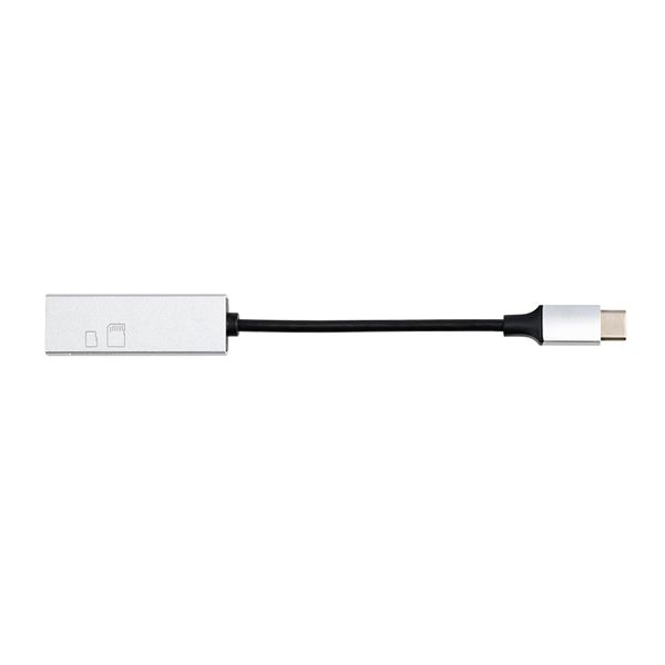 Digio2 STIX USB2.0 Type-C アルミ製SDカードリーダー CRW-CSD89SL シルバー 極薄で高い耐久性 頑丈 なUSB-C対応SDカードリーダー 高品質素材で安心 安全 のデータ転送 デジタルデータをスムーズに扱える便利アイテム