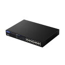 レイヤー2 Giga対応 PoE アンマネージスイッチ 16ポート EHB-UG2C16-PL 1台 高速通信に対応した16ポートのPoEスイッチ 最新技術搭載...