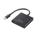 USB Type-C ハブ(Type-Cポート×2) ブラック USB-3TCP12BK 1個 黒 USB Type-Cポートを2つ搭載した便利なハブ コンパク...