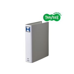 (まとめ)TANOSEE 両開きパイプ式ファイル A4タテ 50mmとじ グレー 30冊 革新的なデザイン 便利な両開きパイプ式ファイル A4サイズにぴったり ...