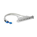 (まとめ) StarTech.com マザーボードピンヘッダー接続USB 4ポート増設変換アダプタ USB A(メス)×4-IDC10ピン(メス)×2 USBP...