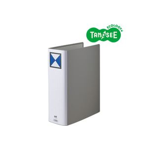 (まとめ)TANOSEE 両開きパイプ式ファイル A4タテ 80mmとじ グレー 30冊 進化したファイリングの新時代 驚きのパイプ式ファイル、A4サイズで80...