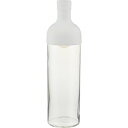 HARIO 水出し茶ボトル 約幅8.7cm 実用容量約750ml ホワイト 耐熱ガラス 食洗機対応 こし網つき フィルターイン ボトル 白 ピタッと収まる熱湯O...