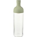 HARIO 水出し茶ボトル 約幅8.7cm 実用容量約750ml スモーキーグリーン 耐熱ガラス 食洗機対応 こし網つき フィルターイン ボトル 緑 冷蔵庫にピ...