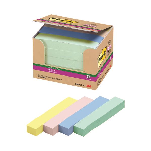 【まとめ】 スリーエム ジャパン Post-it強粘着パステル5601SS-K 【×2セット】 パステルカラーの強力な粘着力を持つ便利な付箋、2セットでお得に ...