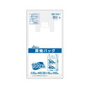 【5セット】 セイケツネットワーク 買物バッグ 東日本30号/西日本40号 100枚入 半透明 FA-004X5 日本全国で使える便利な買い物バッグ 東日本30...