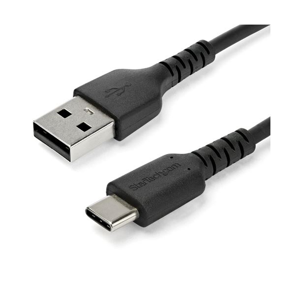 楽天夢の小屋（まとめ） StarTech.com USB A-USB Cケーブル 配線 2m アラミド繊維補強 ブラック RUSB2AC2MB 1本 【×3セット】 黒 耐久性抜群のUSB AからUSB Cへの2メートルケーブル 配線 アラミド繊維で補強されたブラックカラーがおしゃれな1本 3本セットでお得にGET 黒