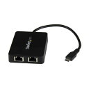StarTech.com USB-C接続2ポートギガビット有線LAN変換アダプタ ブラック US1GC301AU2R 1個 黒 USB-Cポートを2つ増やして、...