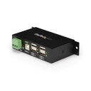 StarTech.com 4ポート 産業用USB2.0ハブ ESD保護 ウォールマウント対応 ブラック ST4200USBM1個 黒 4つのポートを持つUSB2...