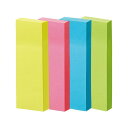 (まとめ) TANOSEE 強粘着ふせん75×25mm ビビッドカラー・4色 1セット(60冊:20冊×3パック) 【×3セット】 メモや伝言に最適な定番サイズ...