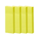 (まとめ) TANOSEE 強粘着ふせん75×25mm ビビッドカラー・イエロー 1セット(60冊:20冊×3パック) 【×3セット】 黄 メモや伝言に最適な定...