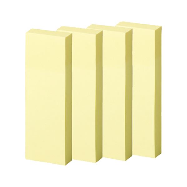 TANOSEE強粘着ふせん 75×25mm パステルカラー・イエロー 1パック(20冊) 黄 強力な粘着力を持つ、パステルカラーのイエローふせん 使いやすいサイ...