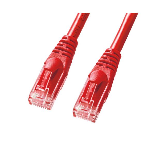 楽天夢の小屋【5個セット】 カテゴリ6Aより線LANケーブル 配線 0.5m レッド KB-T6AY-005RX5 赤 超高速10ギガビットイーサネットに完全対応 驚きのより線仕様 5個セットでお得 が贈る、カテゴリ6A規格のより線LANケーブル 配線 、長さ0.5m、鮮やかなレッド KB-T6AY-005RX5 赤