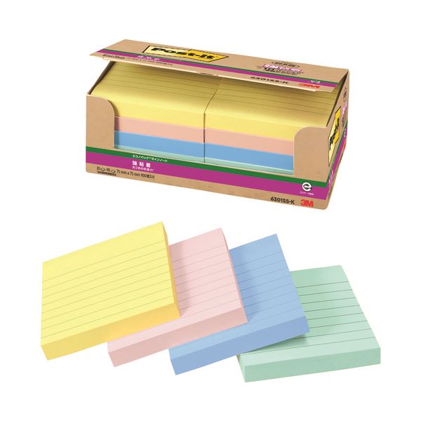 スリーエム ジャパン Post-it強粘着ノー6301SS-K 強力な粘着力で貼り付けたい 使いやすいポストイットノート6301SS-K