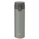 アスベル 真空断熱 携帯タンブラー 500ml グレー A3312 お手入れが簡単な一体型栓パッキン 真空断熱で保温力抜群の携帯タンブラー、グレー500ml