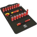 WERA ヴェラ 差込角3/8DR 17点組 絶縁ソケットレンチセット 004970 絶縁ソケットレンチセットで、17種類の工具が揃った3/8DR差込角セット ...