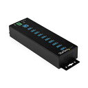 StarTech.com 産業用 USB 3.0ハブ 10ポート ESD&350Wサージ保護 ブラック HB30A10AME1個 黒 高耐久性USB 3.0ハブ...