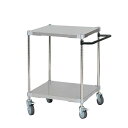 ステンレスシェルフ 整理 収納 棚 キャビネット ワゴン60×60cm 2段キャスター700 取っ手付き BK ブラック 組立式 黒 場所を有効活用し、作業効率...