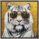 ユーパワー オイルペイントアート Mサイズ 「タイガー マフィア」 力強い筆致で描かれたタイガー マフィアは、空間を華やかに彩ります ジャングルの臨場感を演出し...