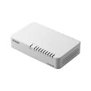 Giga対応8ポートスイッチ(プラ筐体/ACアダプター) 水平/壁掛け EHC-G08PA4-W 高速通信に対応した8ポートスイッチ、プラスチック筐体とACアダ...