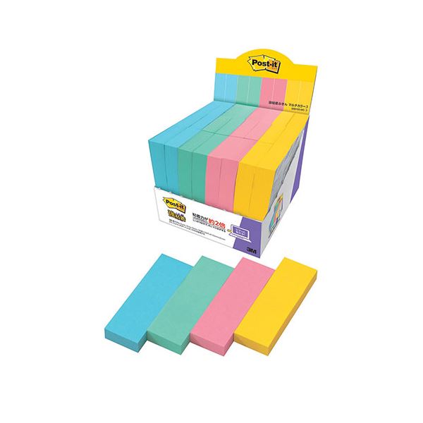 3M Post-it ポストイット 強粘着ふせん マルチカラー3 増量パック 3M-5001SS-MC-3 超強力な粘着力で、色とりどりの便利なメモ 驚きの増量...