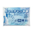 (まとめ) 川西工業ポリエチレン手袋 カタエンボス ブルー M #2016 1パック(100枚) 【×10セット】 青 ブルーの手袋100枚入り×10セット 使...