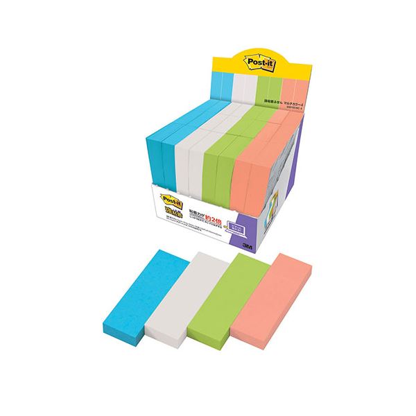 3M Post-it ポストイット 強粘着ふせん マルチカラー4 増量パック 3M-5001SS-MC-4 超強力な粘着力で、色とりどりの便利なメモ 驚きの増量...