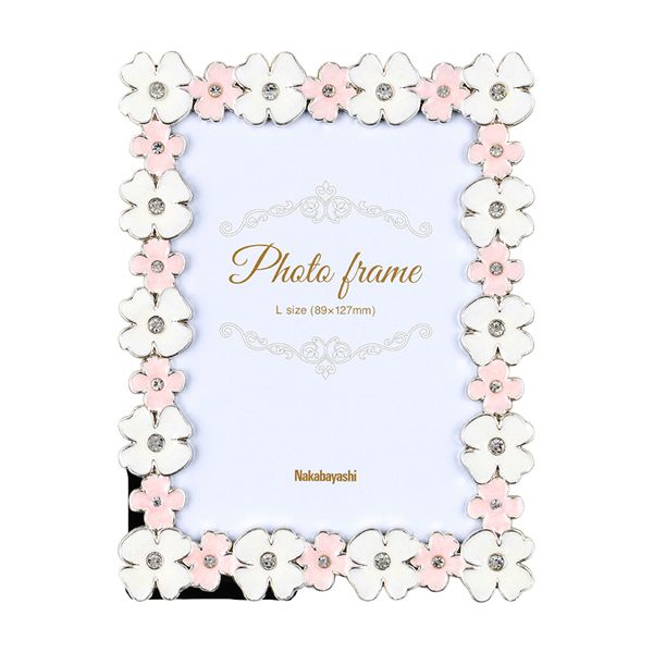 フレーム（合金）フラワー L判 F-TA-121-L 美しい花のデザインが施された合金製フレーム 写真を飾るだ..