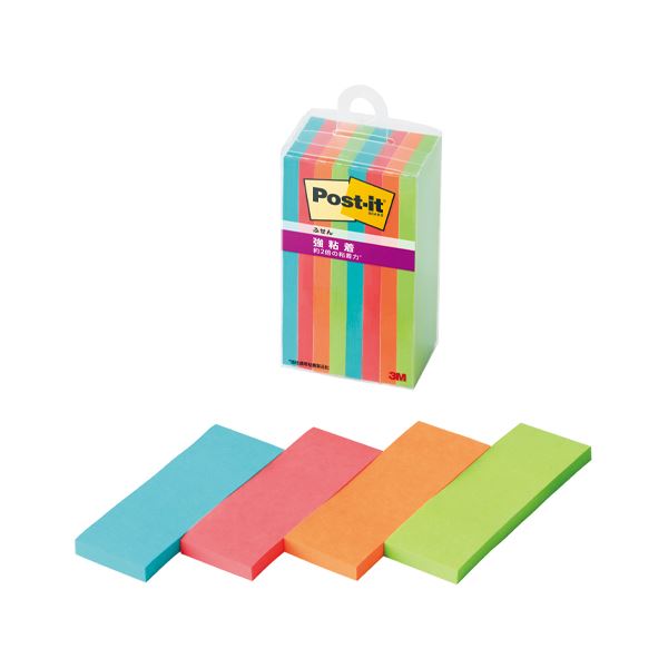 (まとめ) 3M ポスト・イット強粘着ふせんマルチカラー1 【×5セット】 強力な粘着力で使いやすい 5セット入りのマルチカラーふせん 色々な用途に便利なポスト...