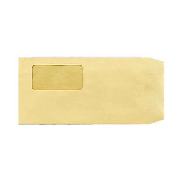 キングコーポレーション 窓明No.1 封筒 クラフト 長3 〒枠なし センター貼 アドヘヤ 1201811ケース(1000枚) 窓からの光を取り込むクラフト素材...