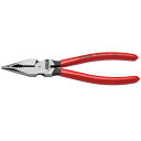 KNIPEX クニペックス ニードルノーズペンチ プラスチックコーティング サイズ185×85×20mm パック入 0821-185SB KNIPEX クニペッ...