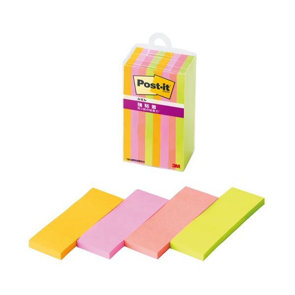 (まとめ) 3M ポスト・イット強粘着ふせんマルチカラー6 【×5セット】 強力な粘着力で使いやすい 6色のポスト・イット付箋セットが5セット 色々な用途に使え...