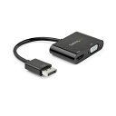 StarTech.com DisplayPort1.2-HDMI2.0&VGAアダプター ブラック DP2VGAHD201個 黒 ディスプレイポート1.2からH...