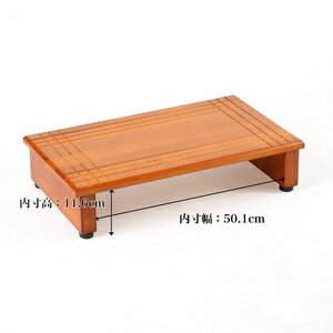 玄関踏み台/ステップ台【小】 木製 段差(高さ)調節機能付き 幅60cm 快適な玄関空間を演出 靴を収納できる木製ステップ台【小】は、がたつき防止・すべり止め効...