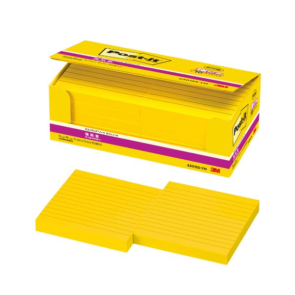 ポスト・イットエコノパック強粘着 罫線入6301SS-YN 6301SS-YN 書きやすい 粘着力抜群の罫線入りメモ 使いやすいエコノパック6301SS-YN